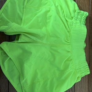 lululemon hotty hots in a highlighter yellow